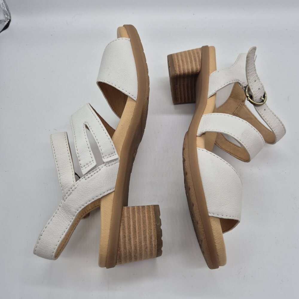 Dansko Women's Tansy White Leather Strappy Heeled Sandals Size 36 US 6 (210) - Picture 8 of 10